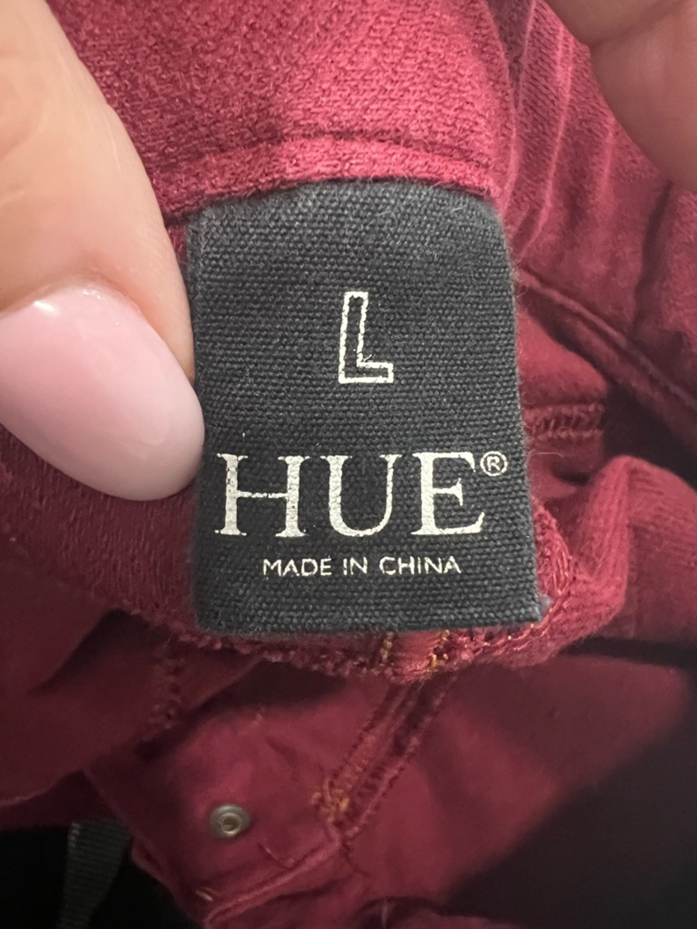 HUE Women's Wine Skinny Jeans - Picture 4 of 5